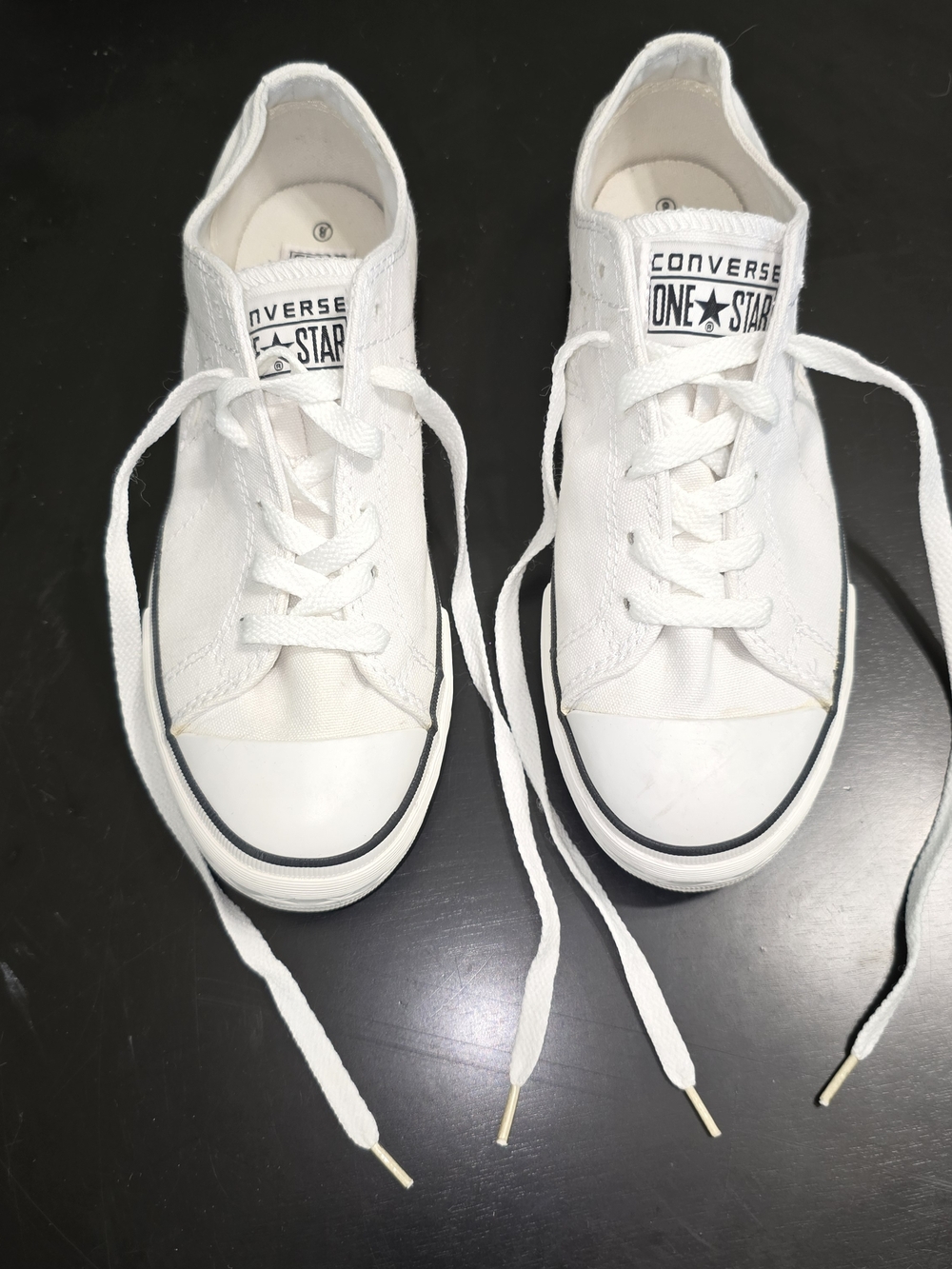Converse White Low-Top One Star Canvas Sneakers